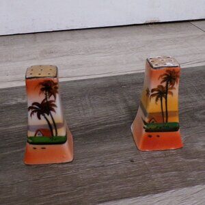 Lustware 1949 Hand Painted S&P Shakers